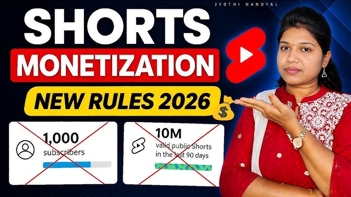 YouTube Shorts Monetization 2026 New rules and earning tips